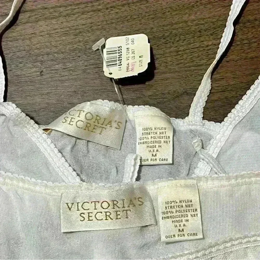 NWT Vintage Victorias Secret 1980s Gold Label Lace Bra Bralette Panties Set Sz M